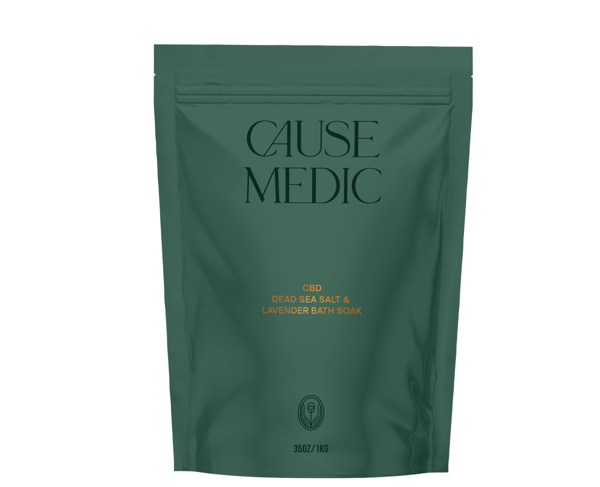Dead Sea Salt Soak with CBD & Lavender (35 oz) CauseMedic