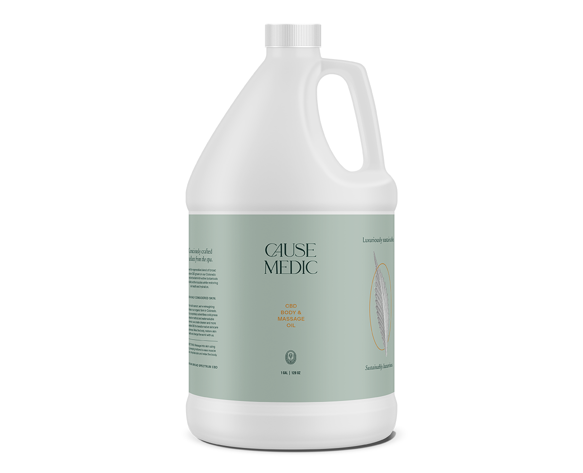 Cbd Body And Massage Oil 1 Gal Causemedic